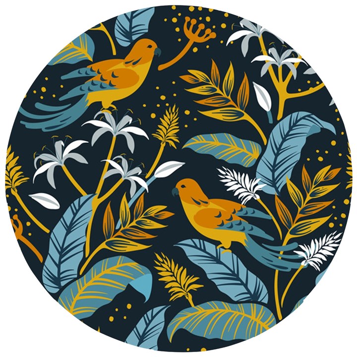 Birds Nature Design Wooden Puzzle Round