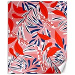 Tropical Seamless Pattern With Colorful Leaves Plants Canvas 11  x 14  10.95 x13.48  Canvas - 1