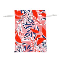 Tropical Seamless Pattern With Colorful Leaves Plants Lightweight Drawstring Pouch (s)