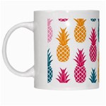 Tropic Fruit Pineapple Seamless Pattern Design Vector Illustration White Mugs Left