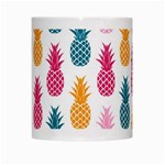 Tropic Fruit Pineapple Seamless Pattern Design Vector Illustration White Mugs Center