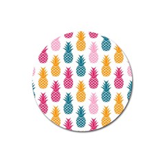 Tropic Fruit Pineapple Seamless Pattern Design Vector Illustration Magnet 3  (round) by Vaneshart