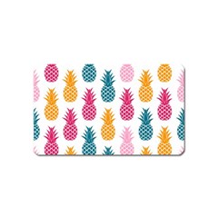 Tropic Fruit Pineapple Seamless Pattern Design Vector Illustration Magnet (name Card) by Vaneshart