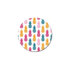 Tropic Fruit Pineapple Seamless Pattern Design Vector Illustration Golf Ball Marker by Vaneshart