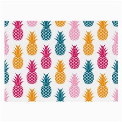 Tropic Fruit Pineapple Seamless Pattern Design Vector Illustration Large Glasses Cloth by Vaneshart