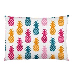 Tropic Fruit Pineapple Seamless Pattern Design Vector Illustration Pillow Case by Vaneshart