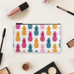 Tropic Fruit Pineapple Seamless Pattern Design Vector Illustration Cosmetic Bag (small) by Vaneshart