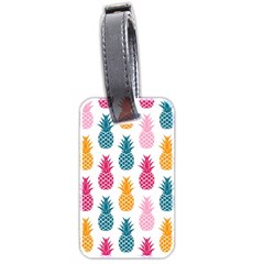 Tropic Fruit Pineapple Seamless Pattern Design Vector Illustration Luggage Tag (two Sides) by Vaneshart