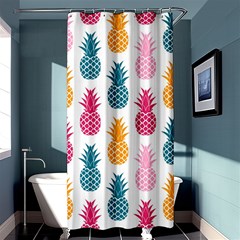 Tropic Fruit Pineapple Seamless Pattern Design Vector Illustration Shower Curtain 36  X 72  (stall)  by Vaneshart