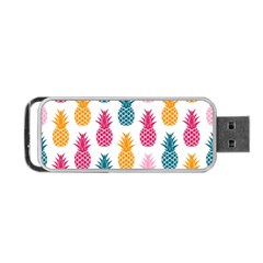 Tropic Fruit Pineapple Seamless Pattern Design Vector Illustration Portable Usb Flash (two Sides) by Vaneshart