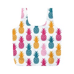 Tropic Fruit Pineapple Seamless Pattern Design Vector Illustration Full Print Recycle Bag (m) by Vaneshart