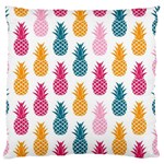 Tropic Fruit Pineapple Seamless Pattern Design Vector Illustration Large Flano Cushion Case (One Side) Front