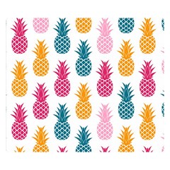 Tropic Fruit Pineapple Seamless Pattern Design Vector Illustration Double Sided Flano Blanket (small)  by Vaneshart