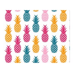 Tropic Fruit Pineapple Seamless Pattern Design Vector Illustration Double Sided Flano Blanket (large)  by Vaneshart