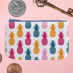 Tropic Fruit Pineapple Seamless Pattern Design Vector Illustration Large Coin Purse by Vaneshart