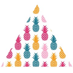 Tropic Fruit Pineapple Seamless Pattern Design Vector Illustration Wooden Puzzle Triangle