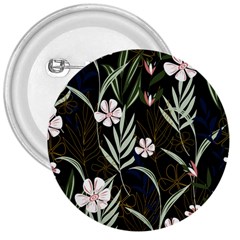 Trending Abstract Seamless Pattern With Colorful Tropical Leaves Plants Black Background 3  Buttons by Vaneshart