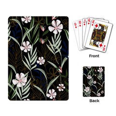 Trending Abstract Seamless Pattern With Colorful Tropical Leaves Plants Black Background Playing Cards Single Design (rectangle) by Vaneshart