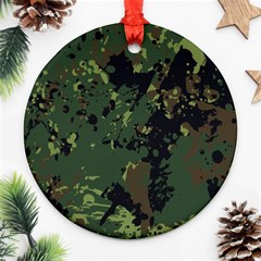 Military Background Grunge Style Ornament (round) by Vaneshart