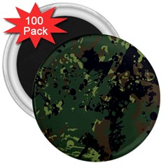 Military Background Grunge Style 3  Magnets (100 Pack) by Vaneshart