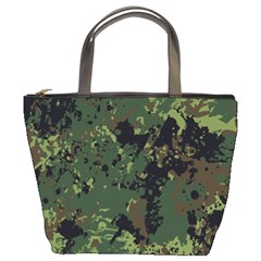 Military Background Grunge Style Bucket Bag by Vaneshart