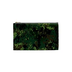 Military Background Grunge Style Cosmetic Bag (small) by Vaneshart