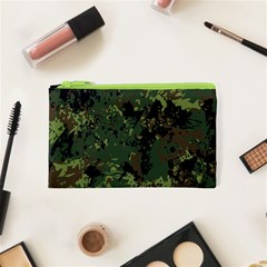 Military Background Grunge Style Cosmetic Bag (xs) by Vaneshart