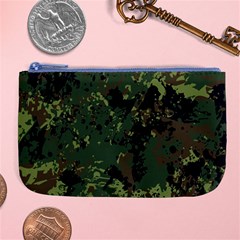 Military Background Grunge Style Large Coin Purse by Vaneshart