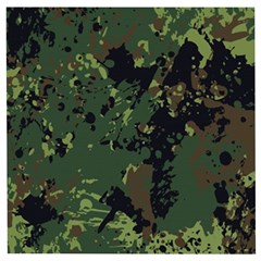 Military Background Grunge Style Wooden Puzzle Square