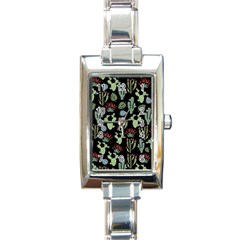 Cute Africa Seamless Pattern Rectangle Italian Charm Watch by Vaneshart