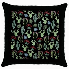 Cute Africa Seamless Pattern Throw Pillow Case (black) by Vaneshart