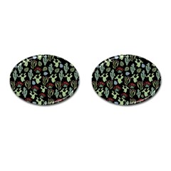 Cute Africa Seamless Pattern Cufflinks (oval) by Vaneshart