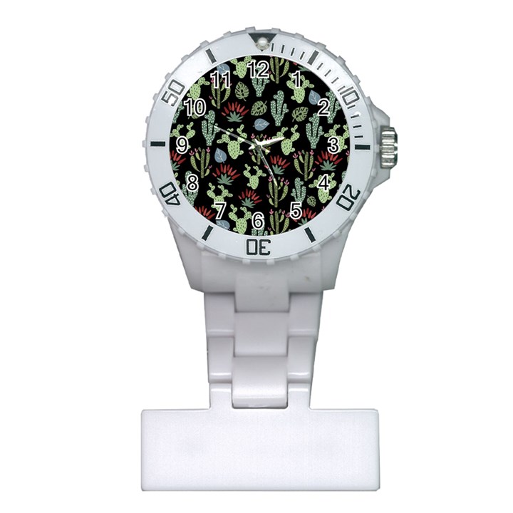 Cute Africa Seamless Pattern Plastic Nurses Watch