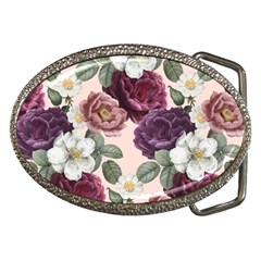 Romantic Floral Background Belt Buckles by Vaneshart