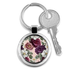 Romantic Floral Background Key Chain (round) by Vaneshart