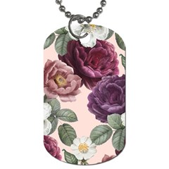 Romantic Floral Background Dog Tag (one Side) by Vaneshart