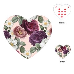 Romantic Floral Background Playing Cards Single Design (heart) by Vaneshart