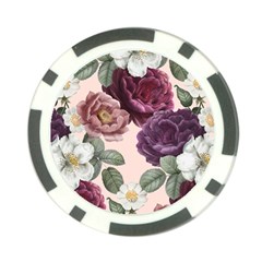 Romantic Floral Background Poker Chip Card Guard by Vaneshart