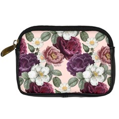 Romantic Floral Background Digital Camera Leather Case by Vaneshart