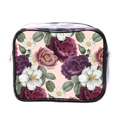 Romantic Floral Background Mini Toiletries Bag (one Side) by Vaneshart