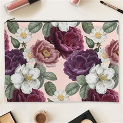 Romantic Floral Background Cosmetic Bag (xxxl) by Vaneshart