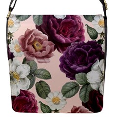 Romantic Floral Background Flap Closure Messenger Bag (s) by Vaneshart