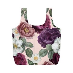 Romantic Floral Background Full Print Recycle Bag (m) by Vaneshart