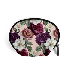 Romantic Floral Background Accessory Pouch (small) by Vaneshart