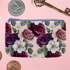 Romantic Floral Background Large Coin Purse by Vaneshart