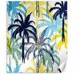 Colorful Summer Palm Trees White Forest Background Canvas 8  x 10  8.15 x9.66  Canvas - 1