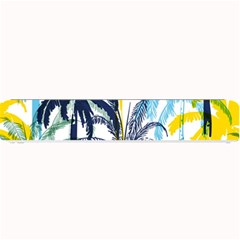 Colorful Summer Palm Trees White Forest Background Small Bar Mats by Vaneshart