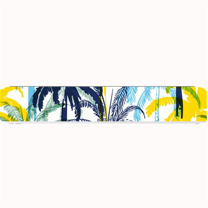 Colorful Summer Palm Trees White Forest Background Small Bar Mats