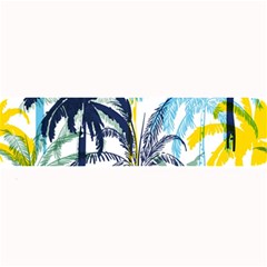 Colorful Summer Palm Trees White Forest Background Large Bar Mats by Vaneshart