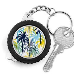 Colorful Summer Palm Trees White Forest Background Measuring Tape by Vaneshart